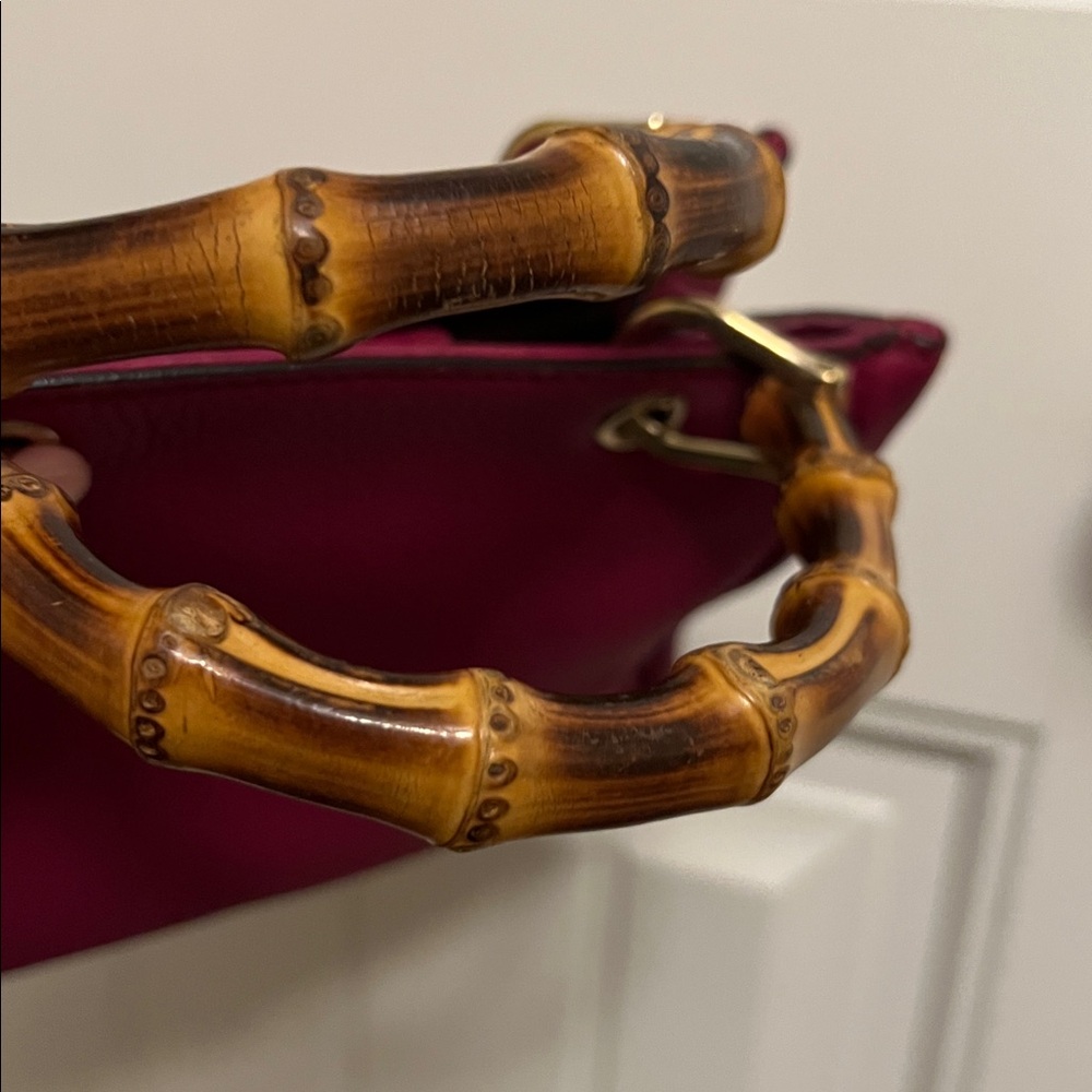 Gucci Pink Leather Bag Mini Size with Bamboo Handles - Picture 13 of 14